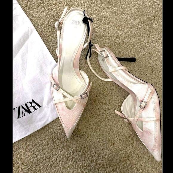 ZARA Pointed Toe Slingbacks NWT - Picture 7 of 16
